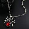Trendy retro Halloween spider pendant necklace, personalized punk hip hop horror accessories