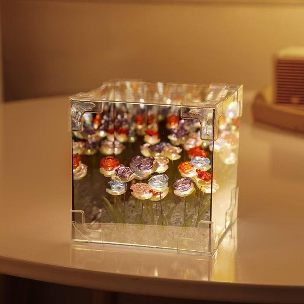 DIY Material Cube Night Light Desktop Decoration Atmosphere Lamp New LED Nightlight  Birthday Gift