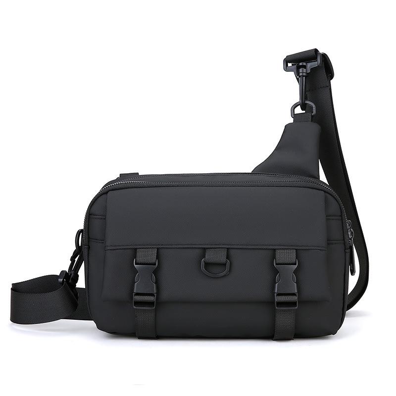 

Мужская тактическая сумка через плечо - Легкая уличная дорожная наплечная сумка и модный рюкзак на грудь в военном стиле. чёрный