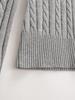 American Girl V-Neck College Style Slim Cable Knit Sweater