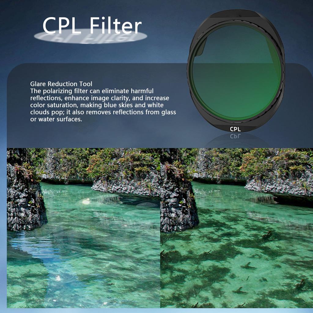 CPL Filter Fit for Mavic 4 Pro Drone CPL Polarizing Filter Multi Coated HD Optical Glass Aluminum Alloy Frame Increase Color Saturation