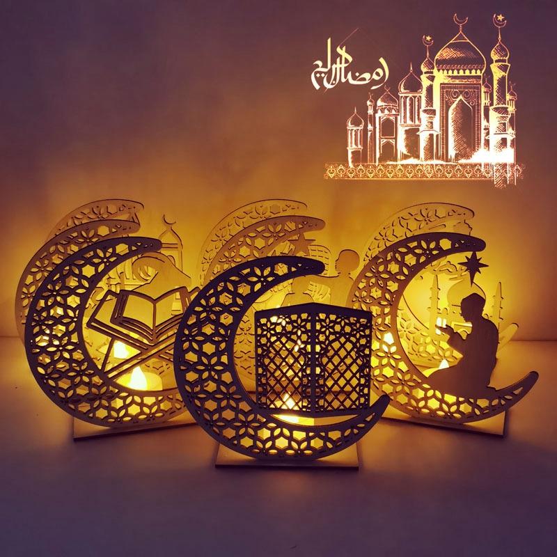 Ramadan Lantern Eid Ramadan Decoration Lamp EID Mubarak Lantern Islamic Muslim Party Decor Festival Table Light Supplies