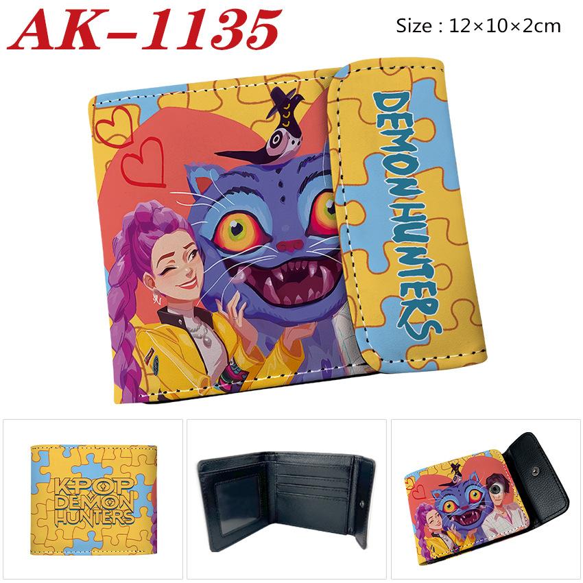 Anime Cartoon Rumi Zoey Demon Hunters PU Leather Wallet Card Bag Birthday Gift
