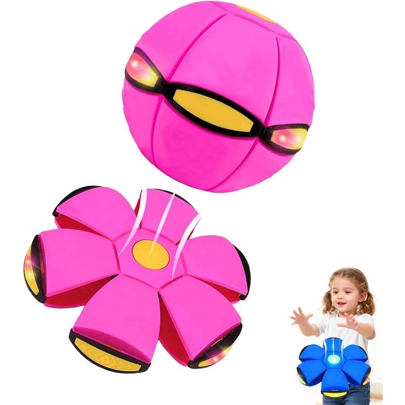 Children's Bouncing Ball, Magic Meta Ball, Magic Flying Saucer,Parent-Child Interaction, Transformation Flying Toy Outdoor Games