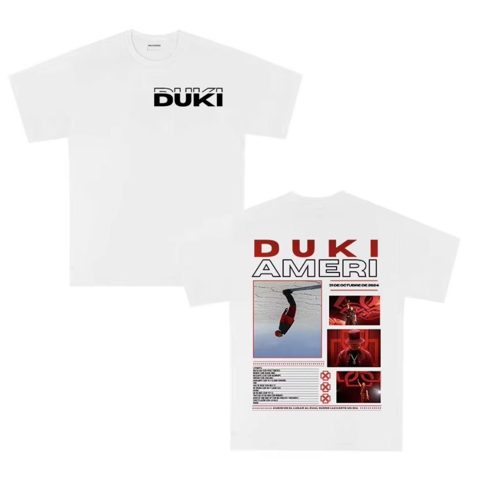 Rapper Duki Antes De Ameri 2025 new album T Shirts Men's Hip Hop punk gothic T-shirt Harajuku Oversized  Tshirt Streetwear