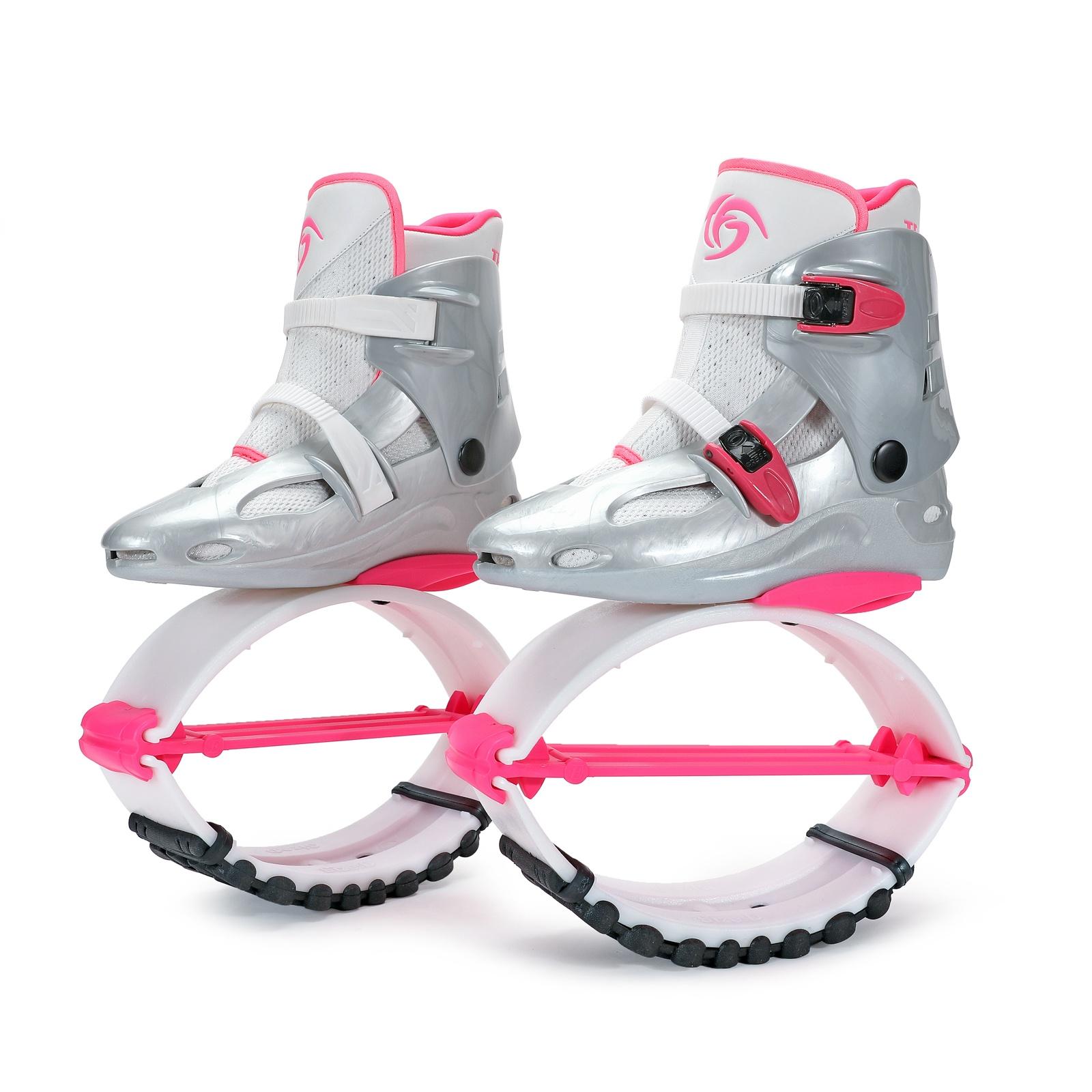Unisex Silver Pink Adult And Youth Rebound Spring Assisted Rebound Training Boots Comfortable Walking Casual Outdoor Travel 35