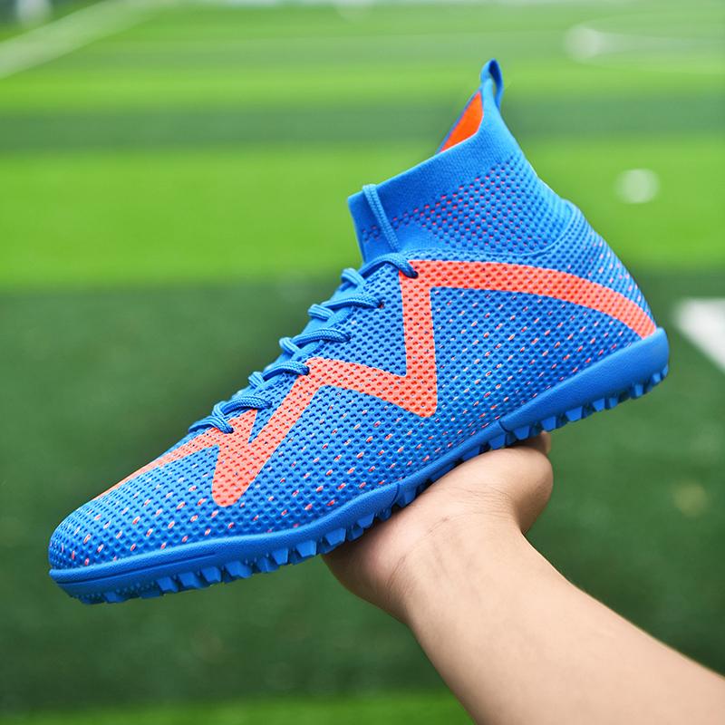 35-47 Hochwertige hochwertige Jugend-Fußballschuhe für Herren Broken Nails Herren-Schnürstiefel aus Gummi mit weichem Boden und großen Fußballschuhen