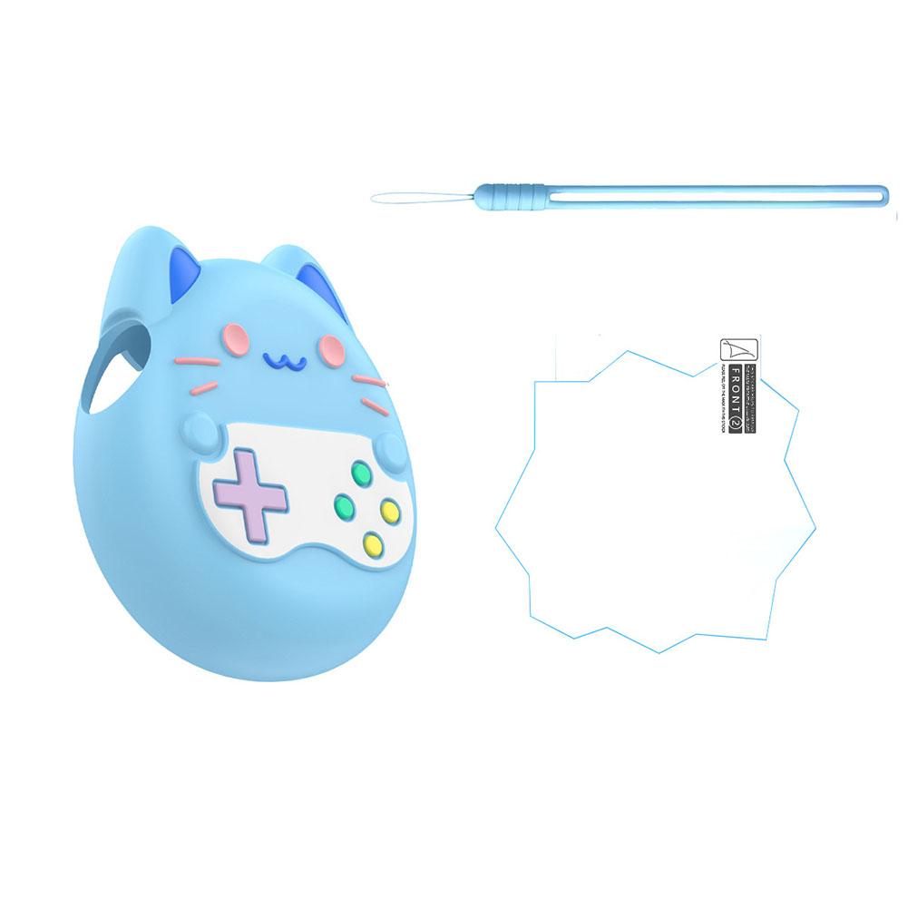For Tamagotchi Paradise Protective Set-Silicone Protective Case+anti Drop Lanyard/screen Protector Film Electronic Pet Accessory