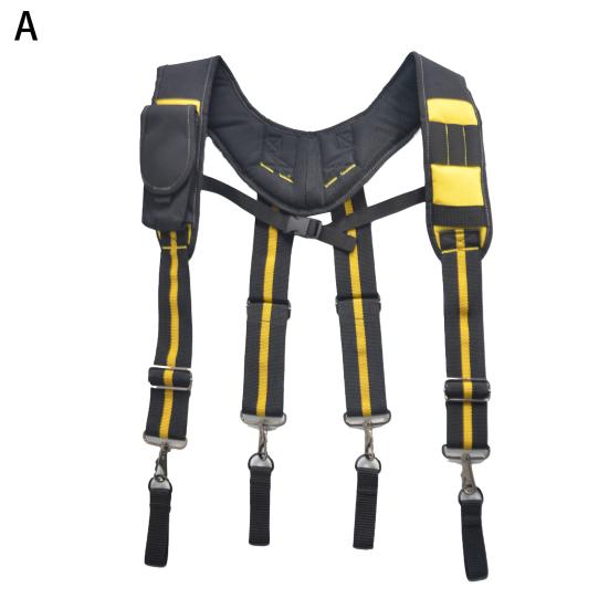 Work Tool Belt Suspenders for Construction Electrician Tool Belt with Adjustable Straps with Detachable Phone Pencil Holder Reduce Stress