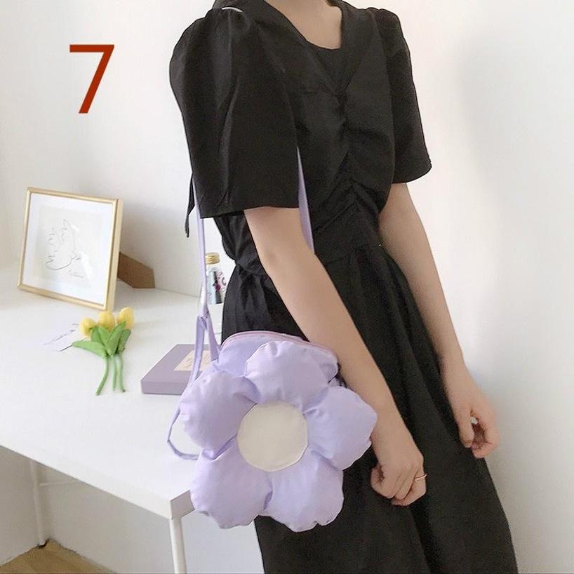 

1 Pcs Cute Small Flower Bag Women s Bag Messenger Bag Simple Casual Style The Single Shoulder Bag синий