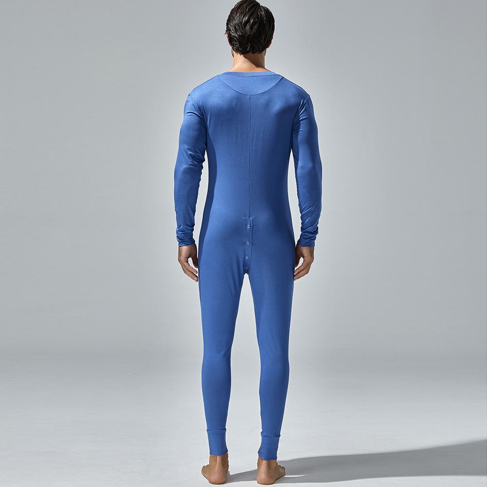 2024 Spring Jumpsuit: Open-Crotch Pajama Set with Long-Sleeve Top and Pants