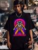 Cosmic Explorer Digitaal Bedrukt T-shirt 220g Streetwear Heren Casual 100% Katoen Tee 1Stuks Buitenruimte Avontuur Stijl