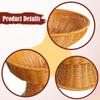 Footed Fruit Bowl Imitation Rattan Woven Bread Basket Decorative Circular Tray for Table Decoration & Accessories Home Decor