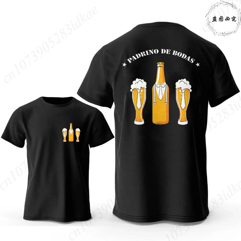 

EQUIPO DEL NOVIO Tshirts Spanish Unisex Groom Squad Bachelor Party Beer Bottle Tie Graphic FrontBack Print Short Sleeve Tees S