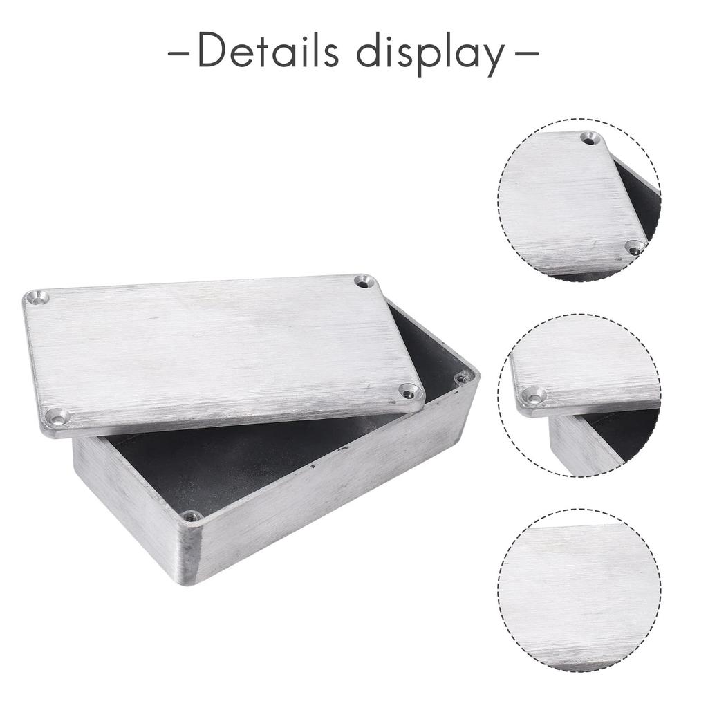 Ahvqevn Guitar Effect Pedal Aluminum Stompbox Enclosure for DIY Guitar Pedal Kit 1590B 5-Piece