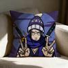 Samurai Cchamploo Anime Pillow Case Linen Pillow Covers Cover For Couch Living Room Bench Patio Floor Linen Home Decor