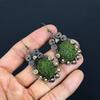 Moldavite Earrings, 999 Copper Wire Wrapped Gemstone Jewelry, Handmade Earrings For Mother Day