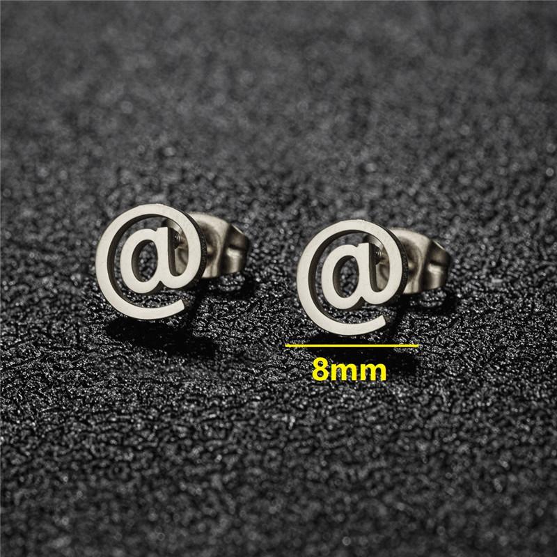 Golden Minimalist Stainless Steel Stud Earrings for Women Circle Hexagon Cross Square Cup Earings Piercing Jewelry Gifts