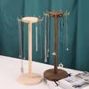 Solid Wood Necklace Earrings Holder Display Stand Jewelry Storage Rack Jewelry Organizer Desktop