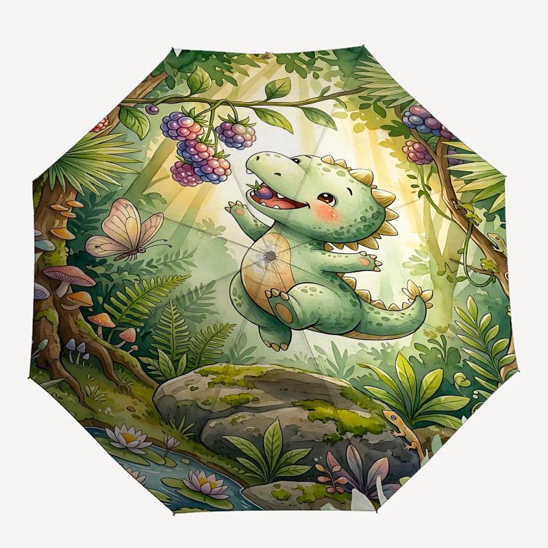 

1PC Dragon Forest Umbrella-8-Rib Reinforced, Automatic Open, Lightweight & Durable, Fashion Accessory for Outdoor, Beach L0378