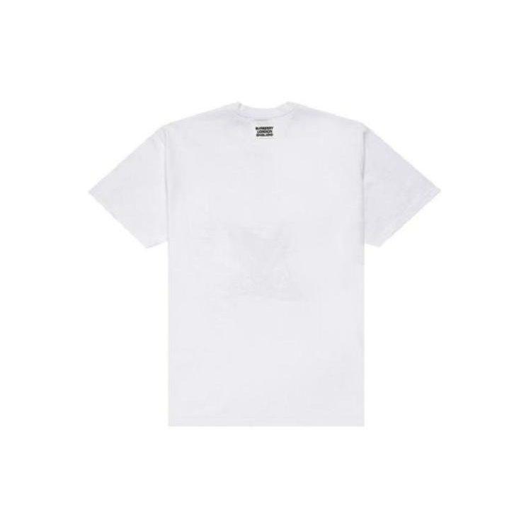 Burberry T Shirts Men's White Crew Neck Moderate 45671591