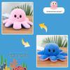 Reversible Cute Octopus Plush Toy - Expression Pillow & Birthday Gift for Girls