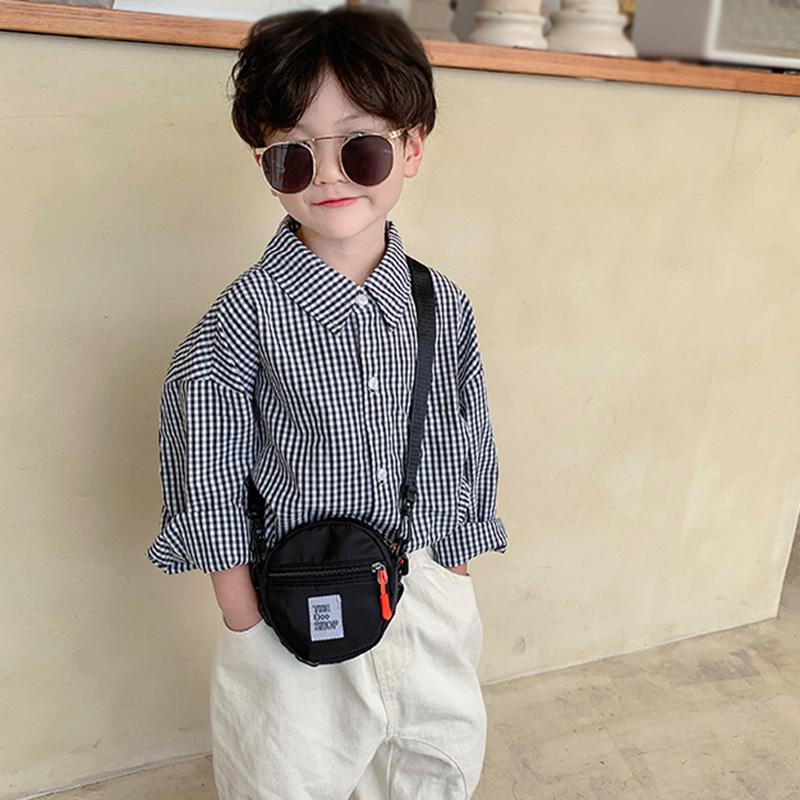 Kindertasche Jungen und Mädchen Kleine Runde Tasche Nylon Umhängetasche Geldbörse Kinder Taschen