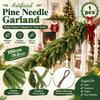 European Style Artificial Pine Needle Garland with Wire Loop, PE Material for Christmas and Home Decor