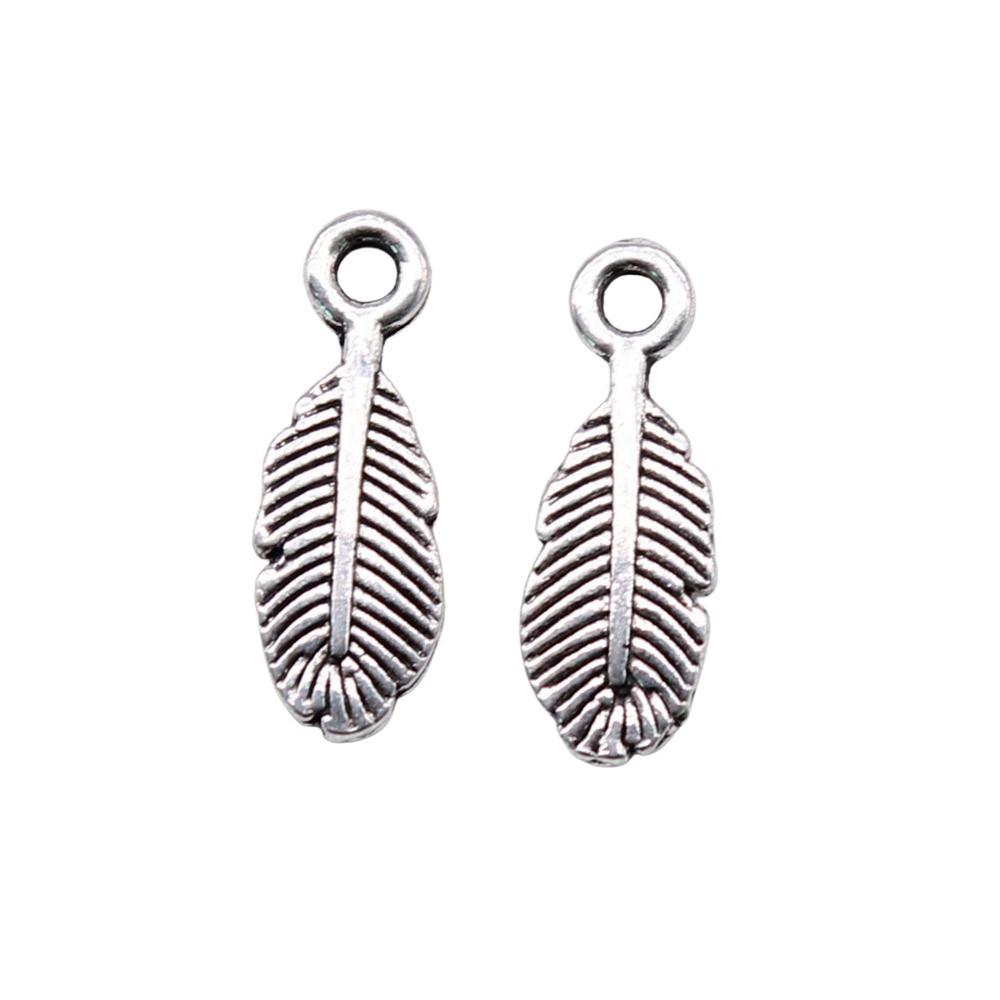 Feather Charms Multi Color Alloy Leaf Pendants For Boho Style DIY Jewelry Accessories