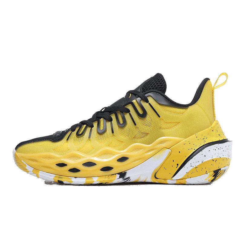 Youth Cushioning Rebound Non-slip Low-top Actual Combat Basketball Shoes Men's and Women's Retro Thick-soled Breathable Wear-resistant Sports Runnin