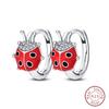 New 925 Silver Colorful Butterfly Dragonfly Iris Flower Earrings For Women Fashion Birthday Party Jewelry Gifts