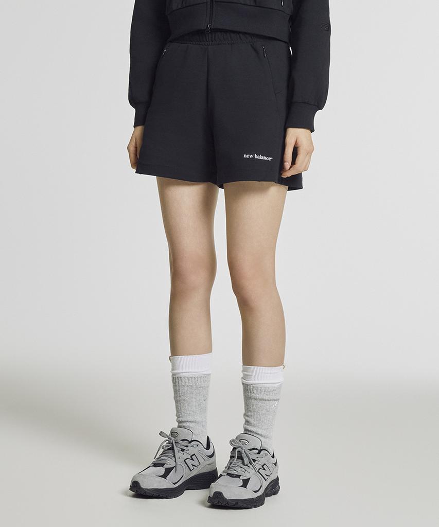 Nyuballanseu Nbnvg2W432 / Women Lightweight Double-Weave Length Shorts (Black)