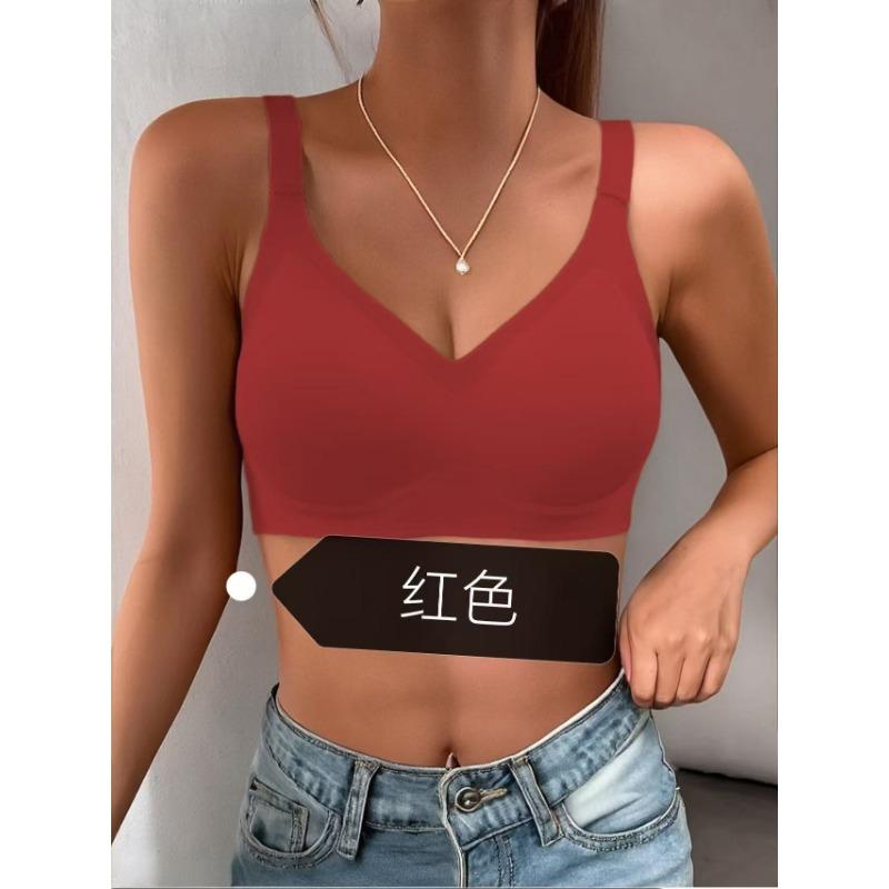 Plus Size Women's Black Wireless Seamless Full Coverage Support Bra Comfortable Lift Bralette