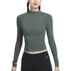 Nike Solid Color Yoga Training Pullover Quick-Dry Long Sleeve Fitness Top Women Tops Green FN3023-338