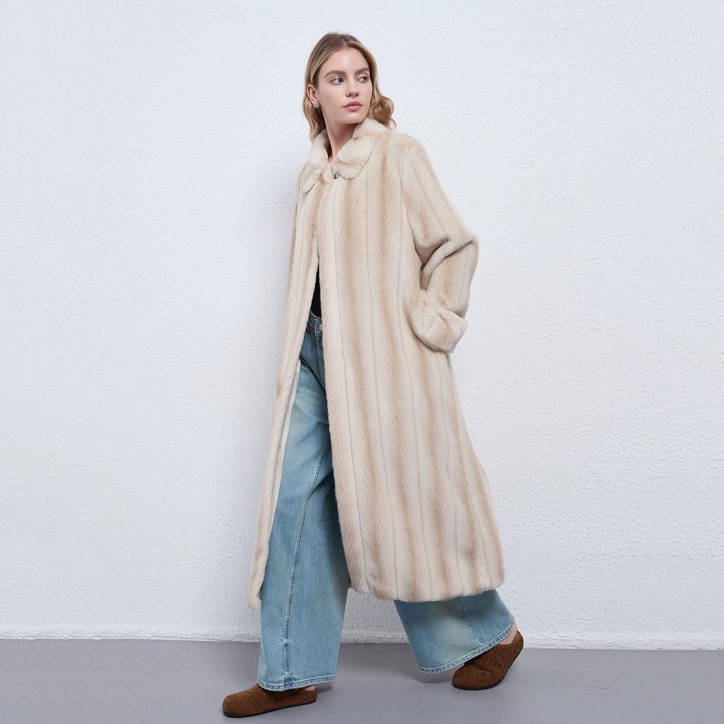 Luxurious Eco-Friendly Faux Mink Extra Long Women's Winter Coat 2025 - Plush Young Style