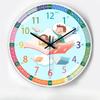 12-inch 30cm Learning Early Education Automatic Timing Radio Clock Home Living Room Bedroom Mute Clock Hanging