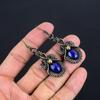 Lapislazuli 999 Kupferdraht umwickelte Ohrringe, handgefertigter Edelstein-Ohrschmuck, Geschenke für Ehefrau, brandneue Ohrringe