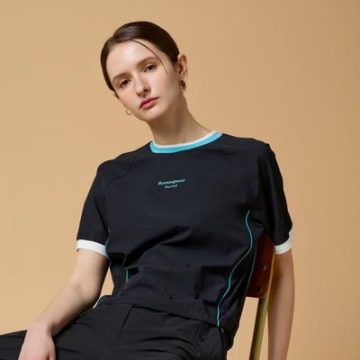 Munsingwear Women Easy Fit Short Sleeve Piste Black Mq222lts62
