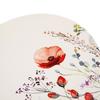 Talerz Obiadowy Duży Płytki Płaski Na Obiad Porcelanowy Kwiaty Maki 27 Cm