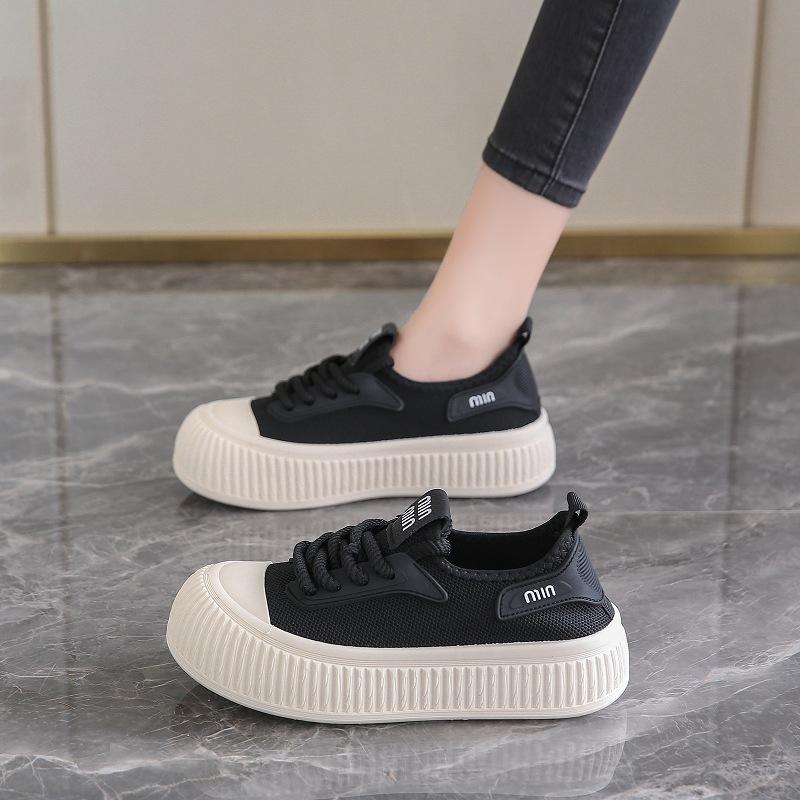 Temperament Soft-soled Little White Shoes Women's Summer New Breathable Versatile Student Board Shoes Non-slip Thick-soled Casual Sports Shoes
