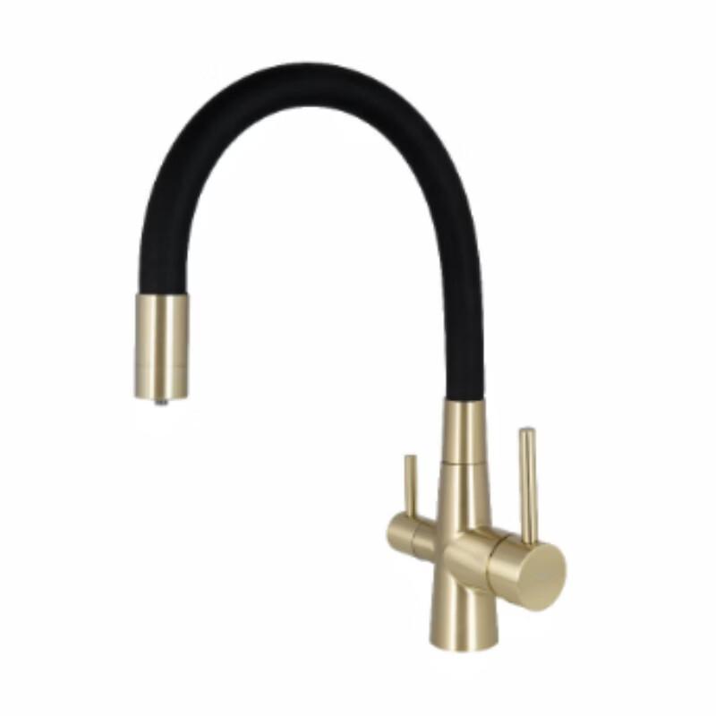 Brushed Gold Pull-Out Kitchen Faucet