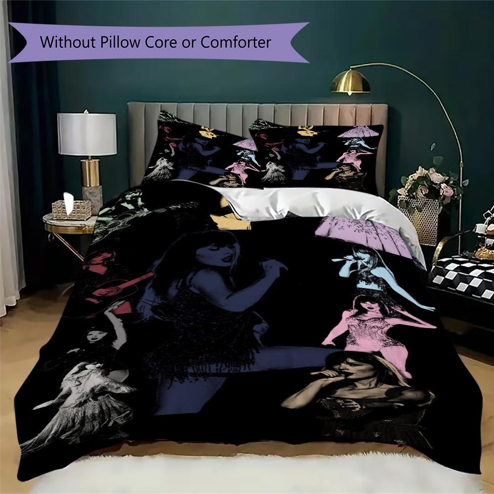 Taylor Swift Eras Tour Threepiece Set Without Core 1 Duvet Cover 2 Pillowcase Without Core Christmas Birthday Gift Soft And Comfortable