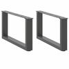 VidaXL Coffee Table Legs U-Shape 2 Pcs Anthracite 60 X (30-31) Cm Steel 4013142
