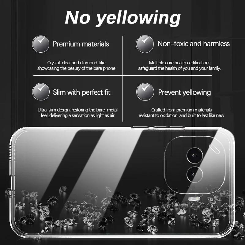 Ultra Thin Transparent Phone Cases For VIVO IQOO Z11 Turbo Z11Turbo 5G V2536A Soft Clear TPU Shockproof Back Cover Housing Capas