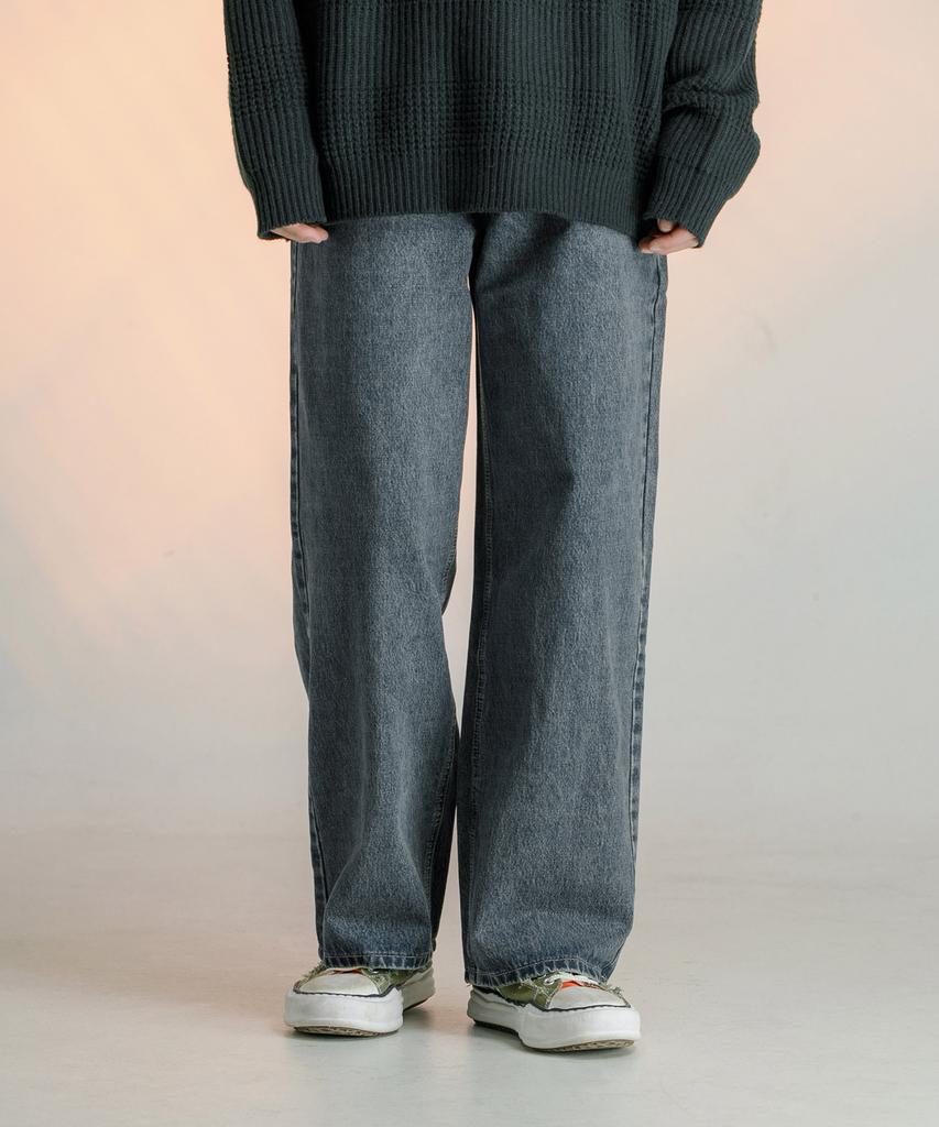 MODERN ARON Swing Wide Denim Pants Vintage Medium Blue