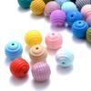 10 Stück/Los 15mm Baby-Silikonperlen Beißringe für 4-6 Monate Spiral-Lebensmittelechtes Silikon Beißring Schnuller Kette Halskette Herstellung
