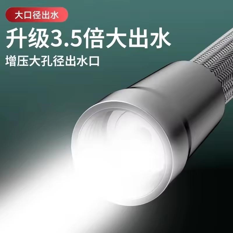 1.5/2M Anti Winding Handheld Shower Hose Grey GI/2 Flexible Shower Tube High Pressure Universal Interface Bath Shower Nylon Pipe