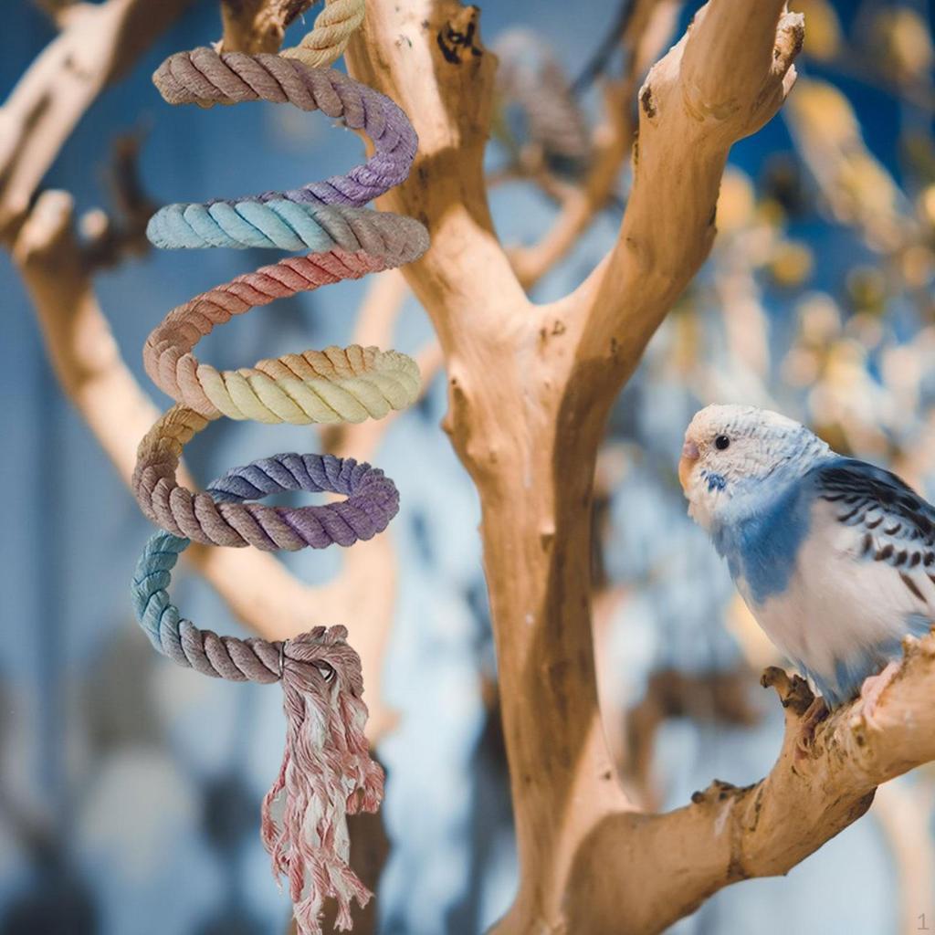 Bird Rope Perch ,Parrot Swing ,Colorful ,Pet Supplies ,Climbing Toy ,Cotton for Canaries