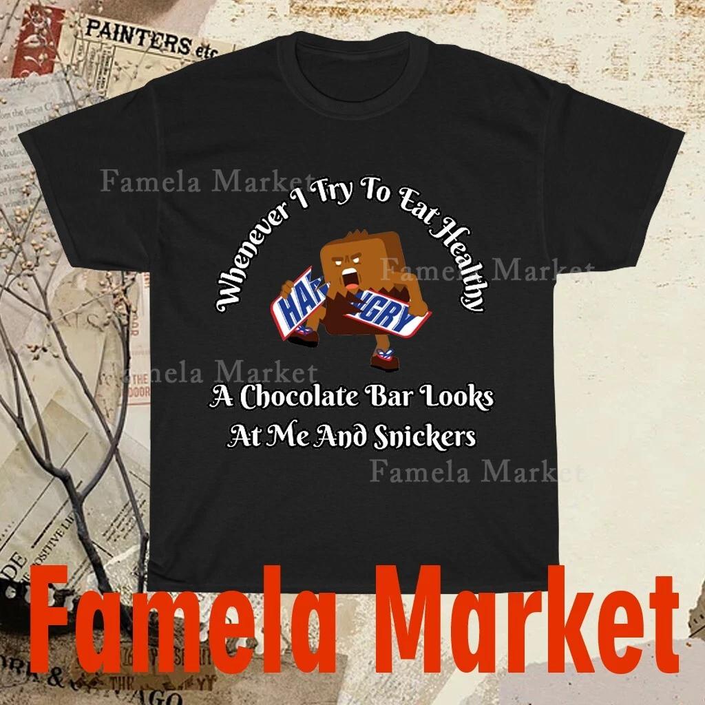 Футболка Snickers с логотипом шоколадного батончика Футболка Смешная Американский размер от S до 5XL Футболка XL