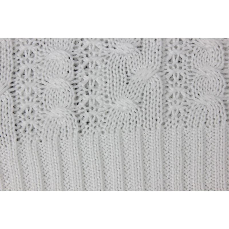 Σέξι φόρεμα με στενή γραμμή, λευκό πουλόβερ με τιράντες και φούστα που τυλίγεται στους γοφούς, φθινόπωρο/χειμώνας